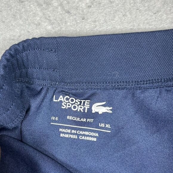 Lacoste Shorts Mens XL Navy Blue Ultra Dry Badge Accent Tennis Heritage Shorts - Picture 9 of 11